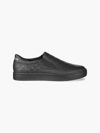 Calvin Klein Cipők HU731809 | Calvin Klein Bőr Férfi Slip On Cipő Fekete